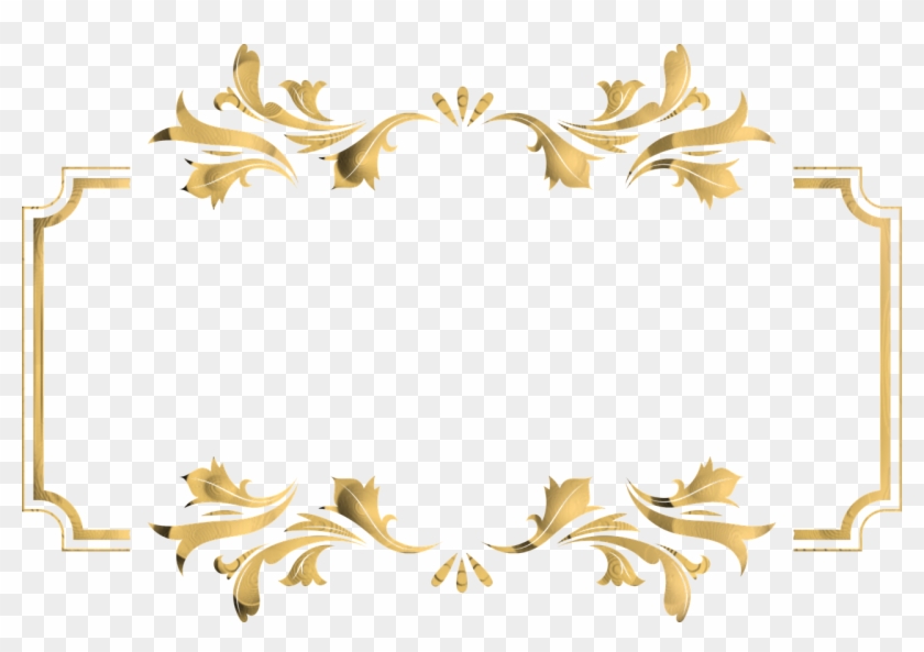Frame, Vintage, Ornate, Swirl, Retro, Design - Gold Vintage Photo Frame Clipart
