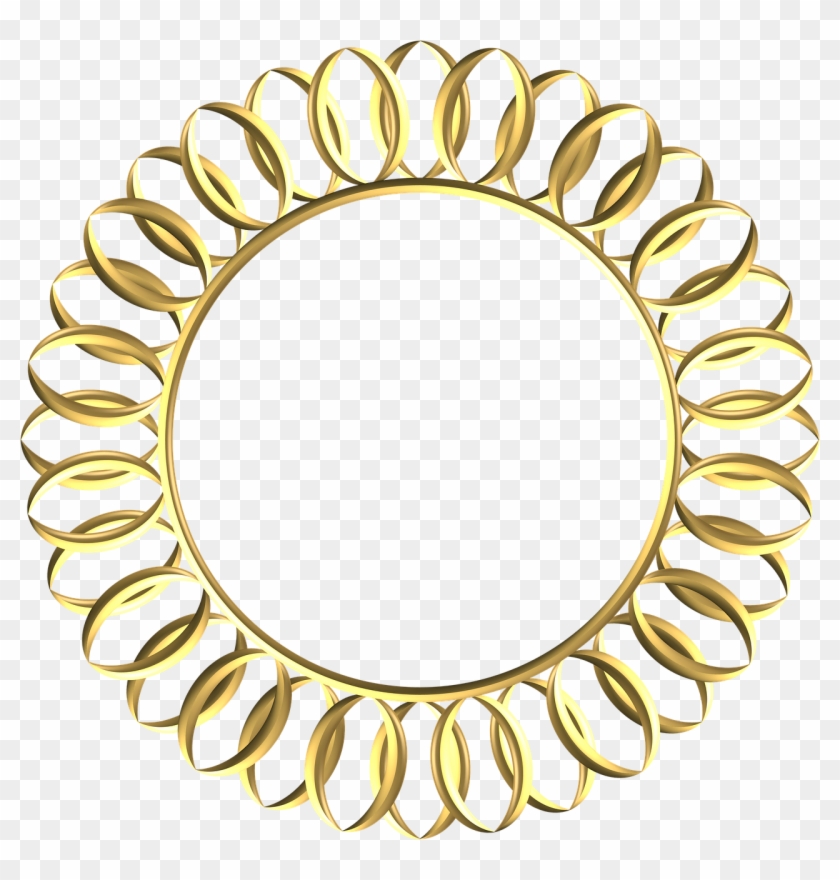 Frame Gold Ornate - Metal Png Frame Gold Clipart #805413