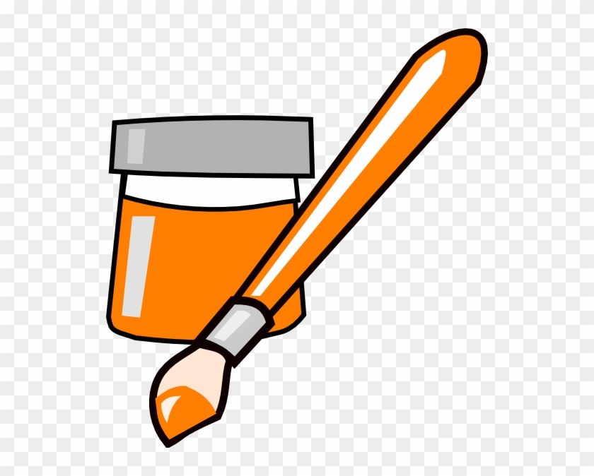 Paint Clip Art At Clker - Red Paint Brush Clipart - Png Download