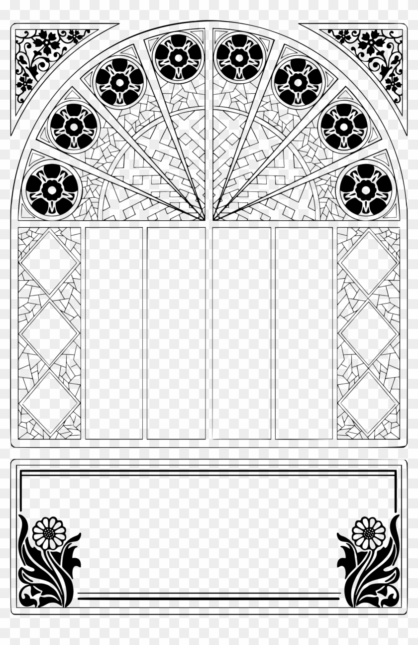 Clip Library Frame Line Art Icons Png Free And - Ornate Window Frame Transparent Png #805971