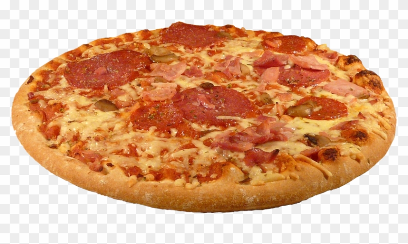 Pizza De Salami Y Jamón Clipart