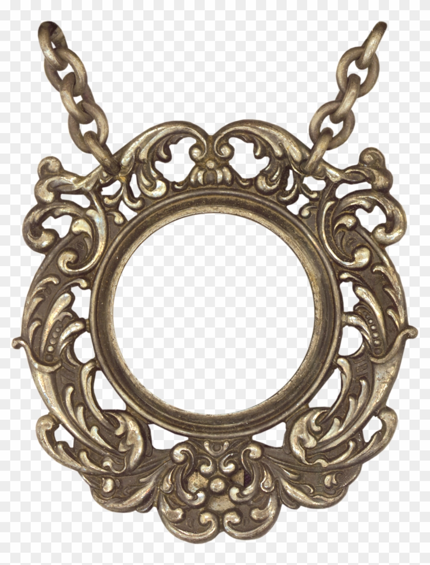 Vintage Ornate Frame - Circle Clipart #806000