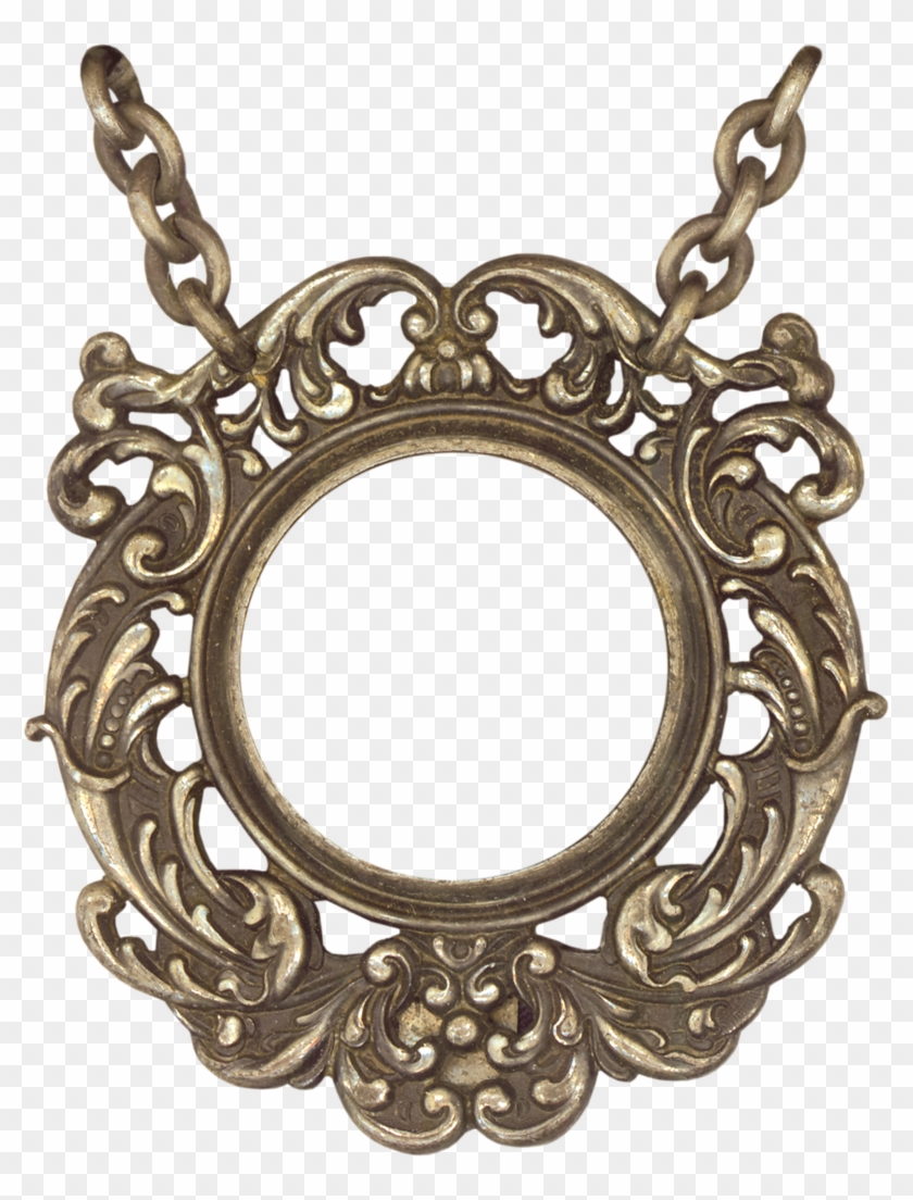 Vintage Ornate Frame - Circle Clipart #806000