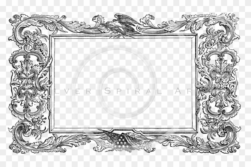 Ornate 1800's Picture Frames , Png Download - Line Art Clipart #806029