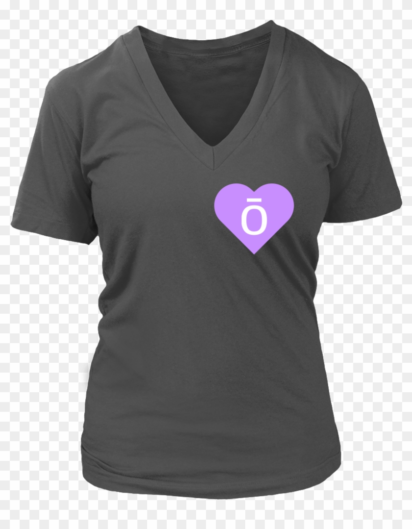 Doterra Ō In Purple Heart V Neck T Shirt - T-shirt Clipart