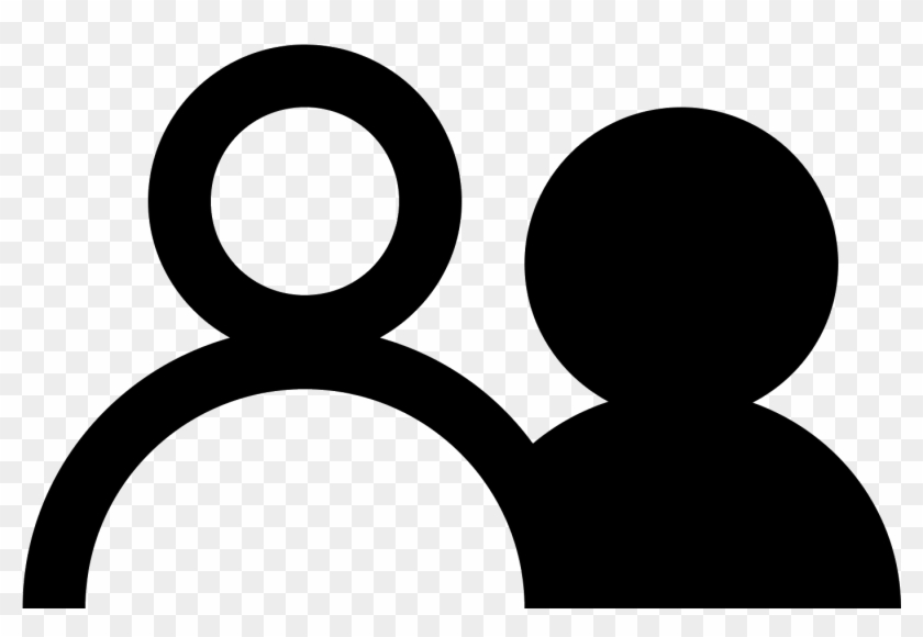The Icon Shows Two Human-like Silhouettes From The - Circle Clipart