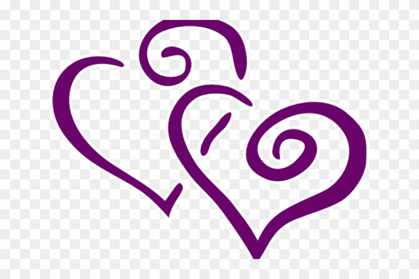 Dark Clipart Purple Heart - Hearts Clip Art - Png Download