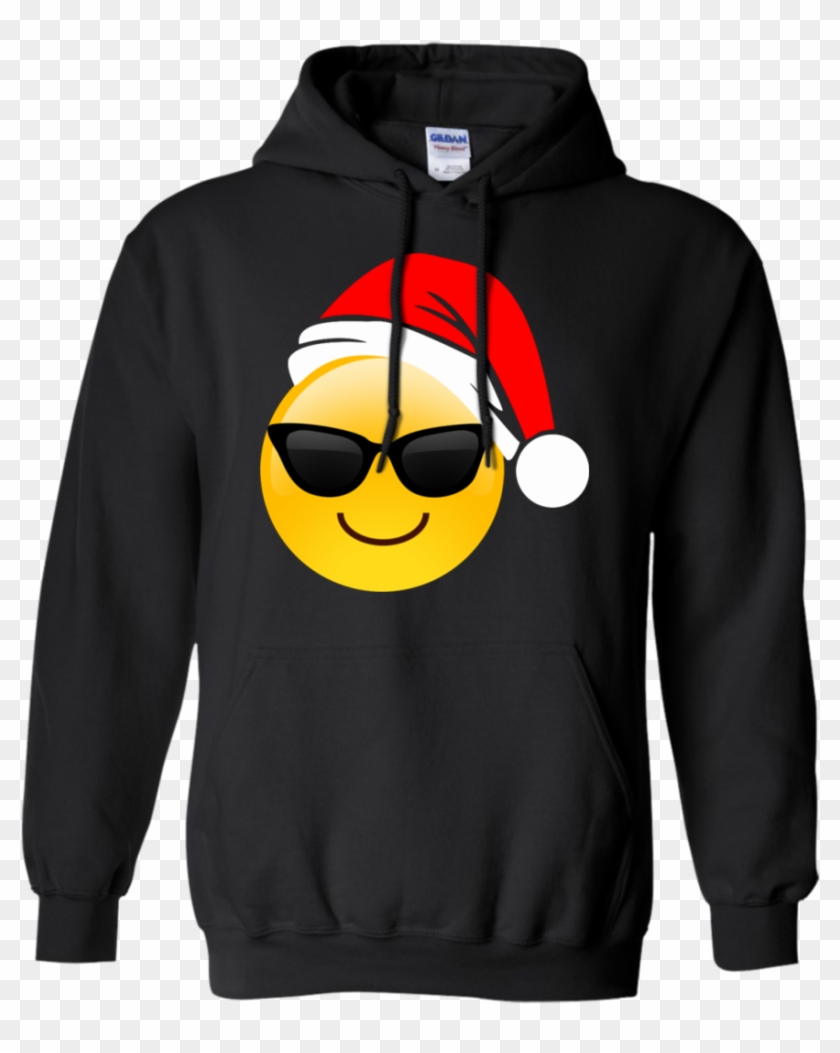 Emoji Christmas Shirt Cool Sunglasses Santa Hat Family Clipart #807630