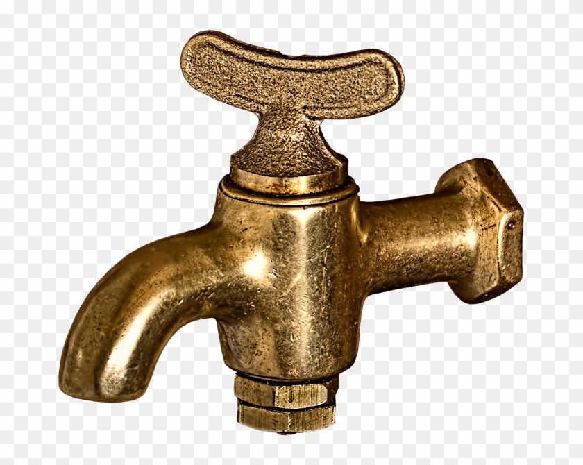 Tap, Brass, Barrel, Brass Faucet, Faucet, Isolated, - Tap Clipart #807657