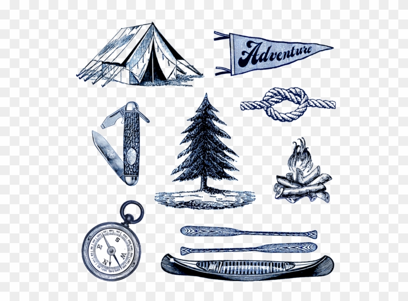Tattoo Product Set Camping Summer Camp Tattly - Camping Clipart #807707