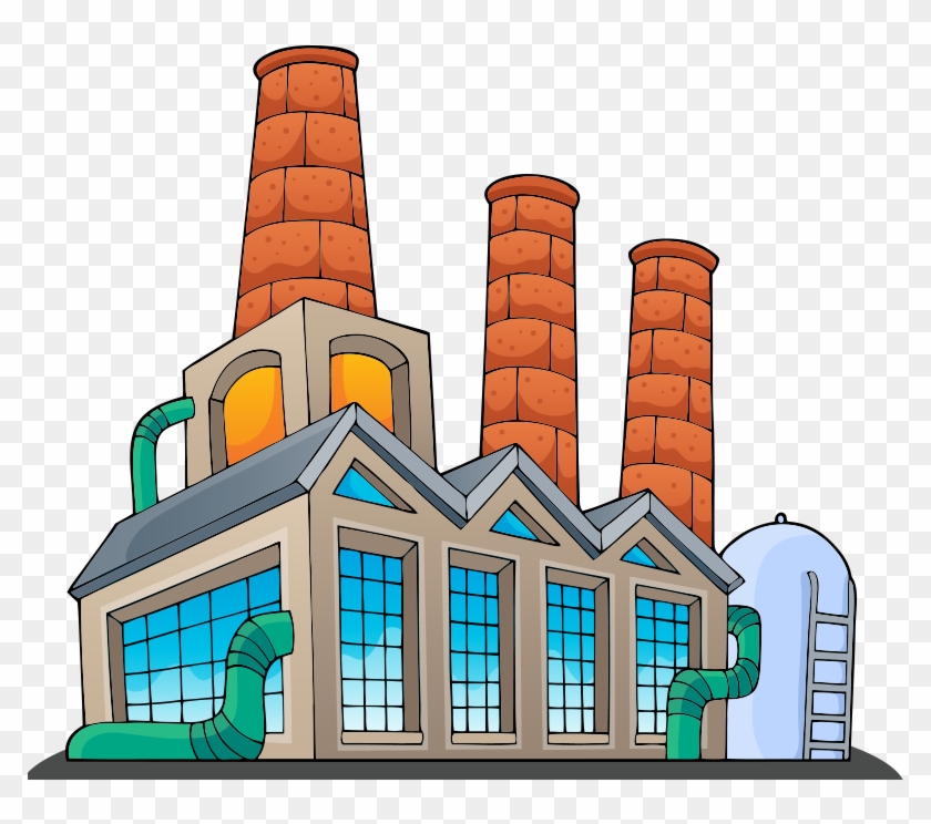 Factory Clipart Transparent Building - Factory Clipart - Png Download #808238