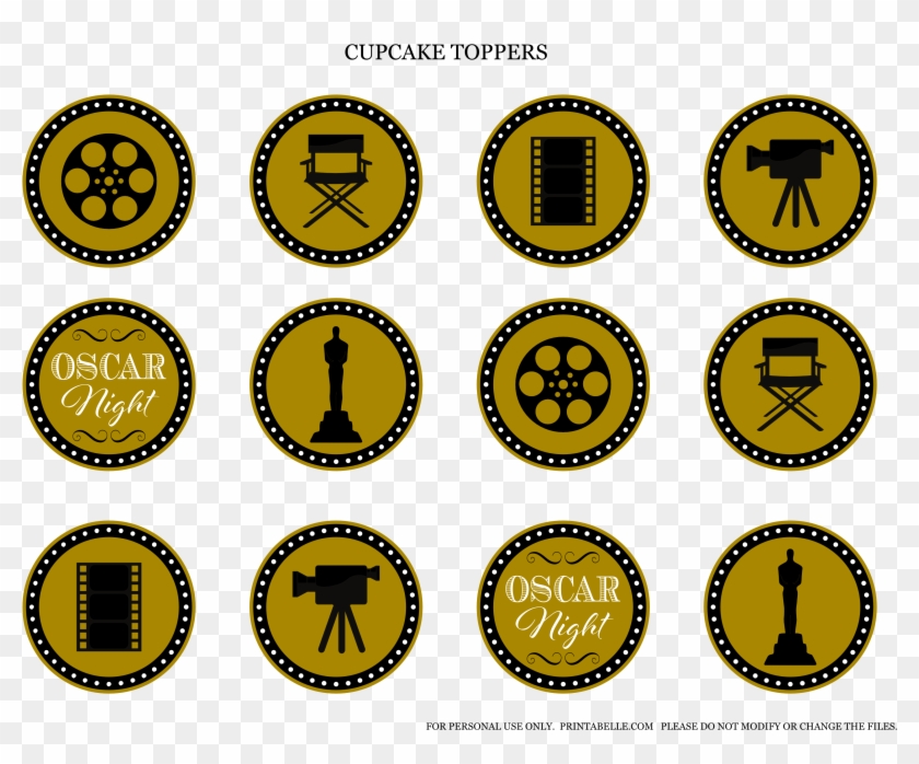 Now The Theme Of This Party Is Stars, Notjust Celebrities - Printable Hollywood Cupcake Toppers Clipart #808586