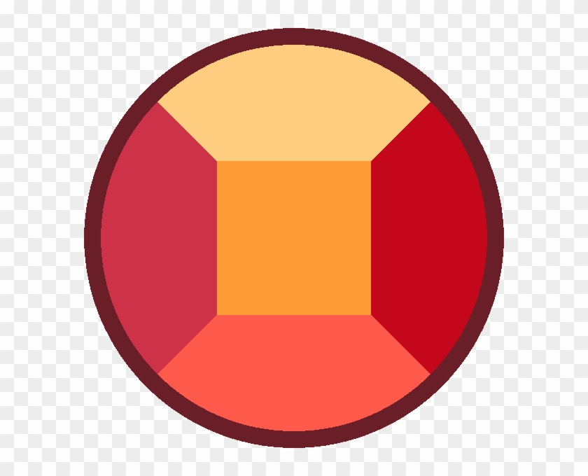 Gemstone Clipart Red Gem - Circle - Png Download