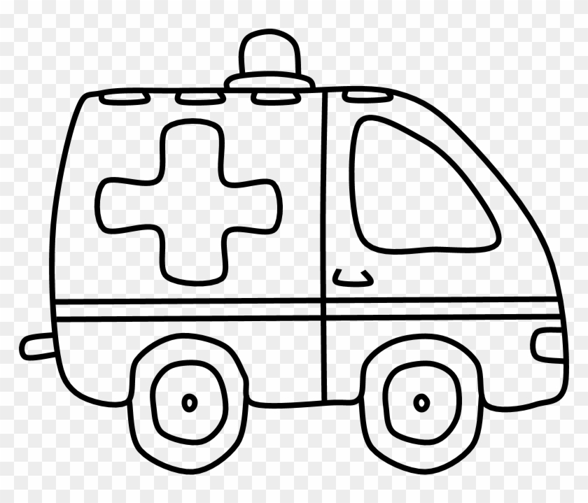 Ambulance, Png Ambulance, Black And White Clipart #808849