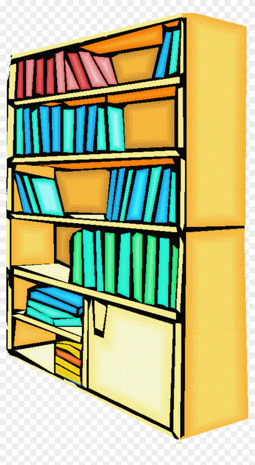 Books Bookcase Library Education - Gambar Rak Buku Kartun Clipart