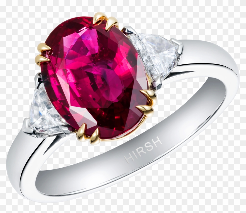 Ruby Wedding Gift Hirsh Trio Ring No Heat Gem Png Turkey Clipart #809670
