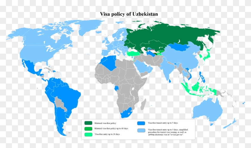 Visa Policy Of Uzbekistan With Transit Visit - Countries Where Queen Elizabeth Can Be Charged Clipart #810374