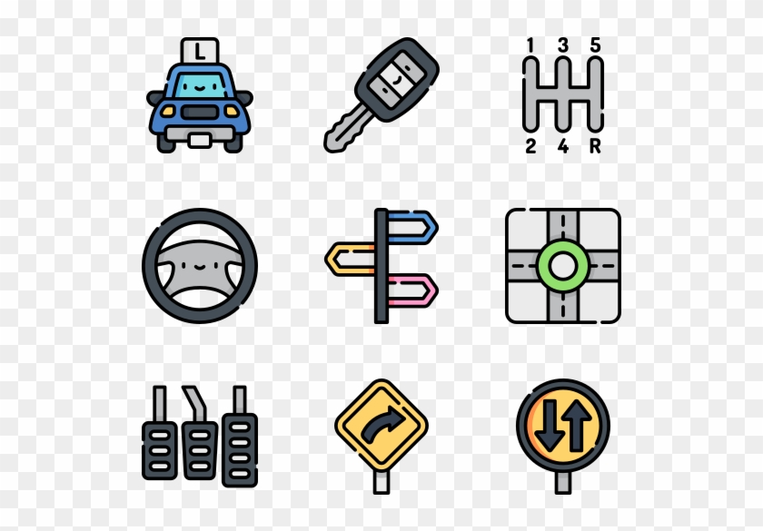 Driving School - Icon Set Business Transparent Png Clipart