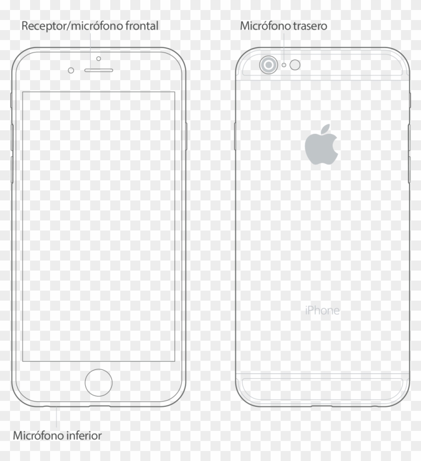 Para Probar El Micrófono Principal, Situado En La Parte - Apple Clipart