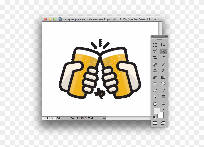 Magic Wand Tool Selection In Photoshop - Beer Festival Clipart