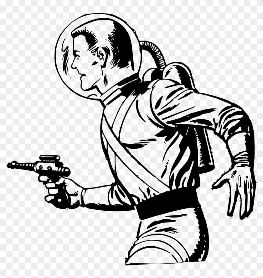 Big Image - Black And White Comic Scene Clipart