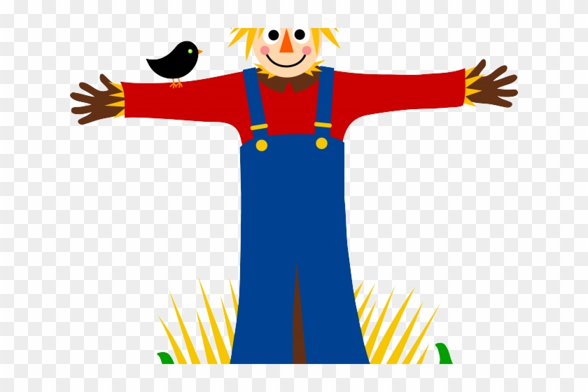 Harvest Clipart Scarecrow - Pumpkin Scarecrow Cartoon - Png Download