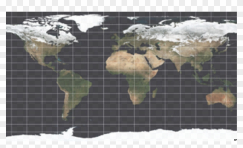 World Satellite Map Winter Clipart #811193