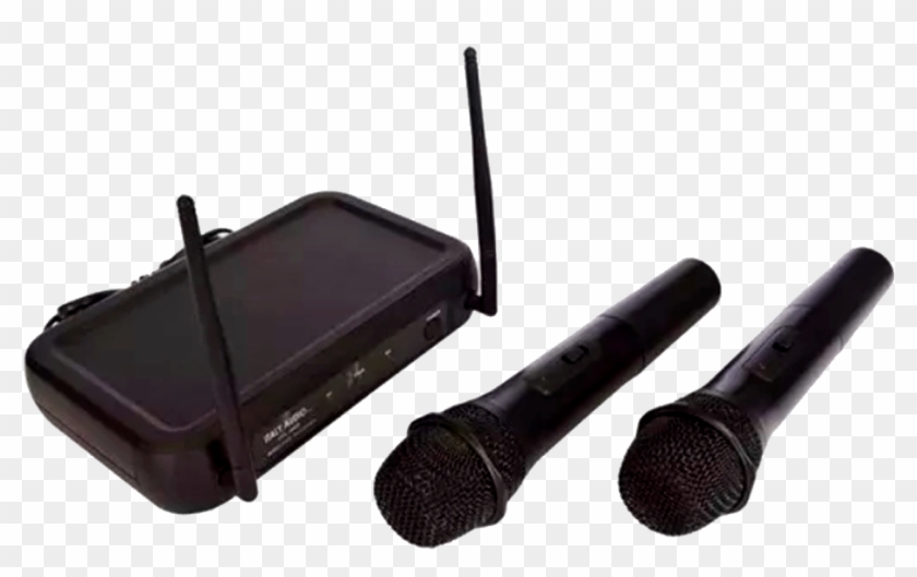 Micrófono Doble Inalámbrico Italy Audio Negro 4104-w - Makeup Brushes Clipart