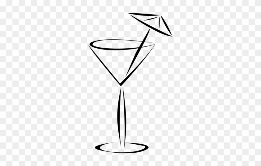 Cocktail Black And White Clipart #811572