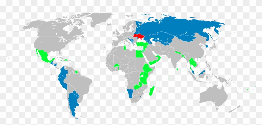 Ukrainian Visa - World Map Blank Accurate Clipart