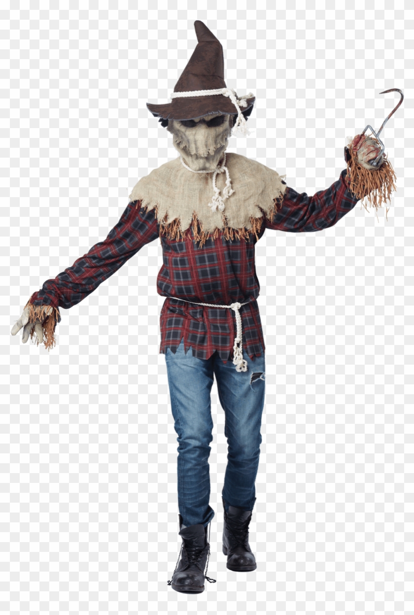 Adult Sadistic Scarecrow Halloween Costume - Scary Scarecrow Costume Clipart