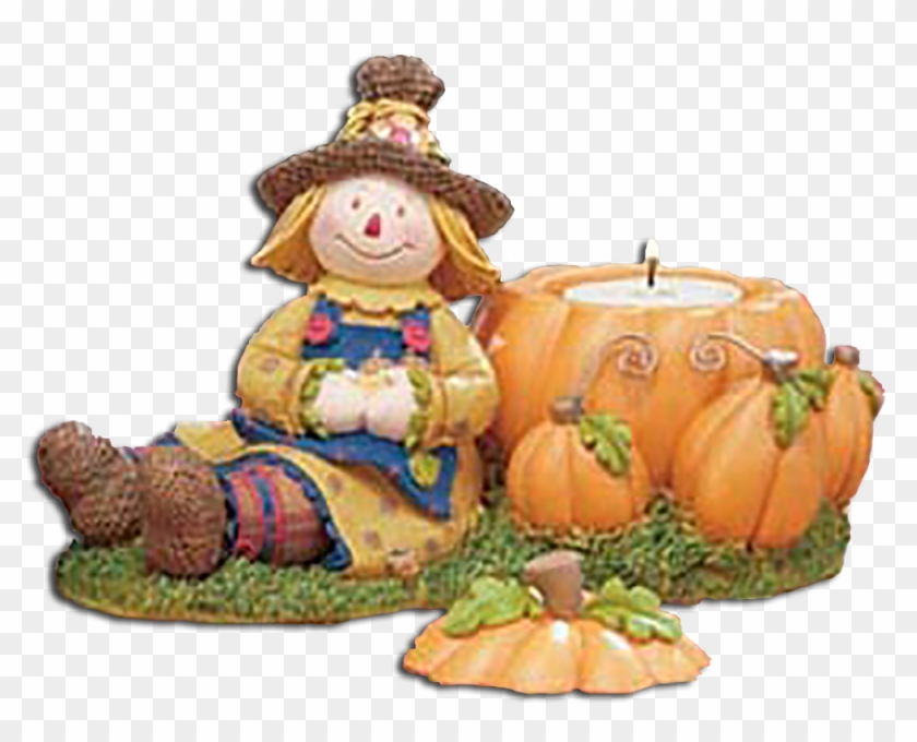 Gund Harvest Friend Scarecrow Pumpkin Votive Candy - Scarecrow Candle Holder Clipart #812070