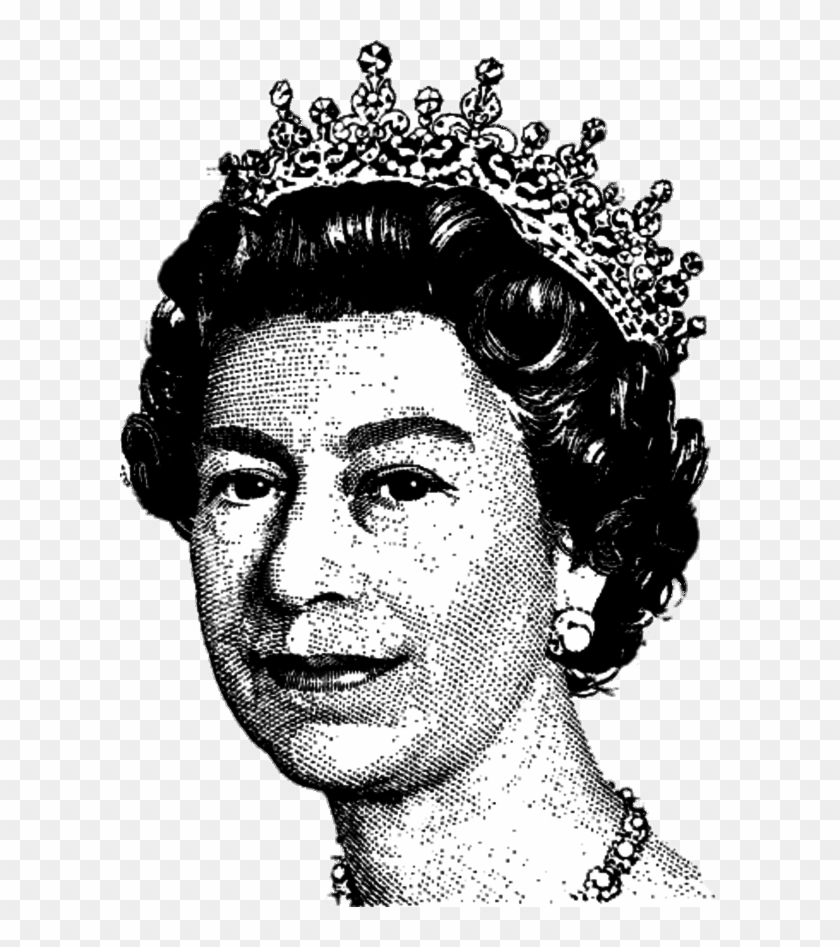 Download - Queen Elizabeth Black And White Clipart