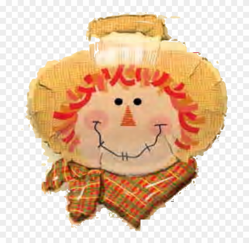 Scarecrow Head Foil Mylar Balloon Clipart