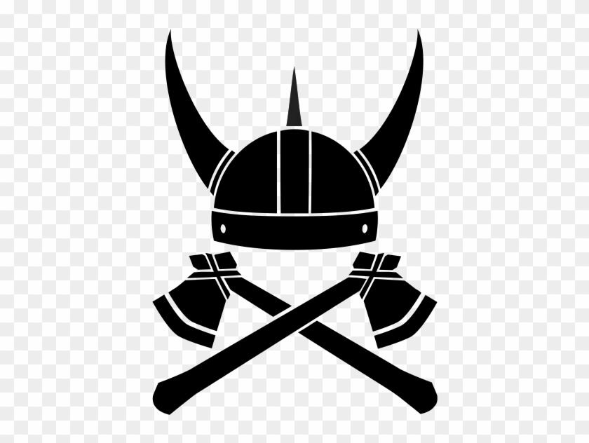 Viking Helmet And Axes Clipart