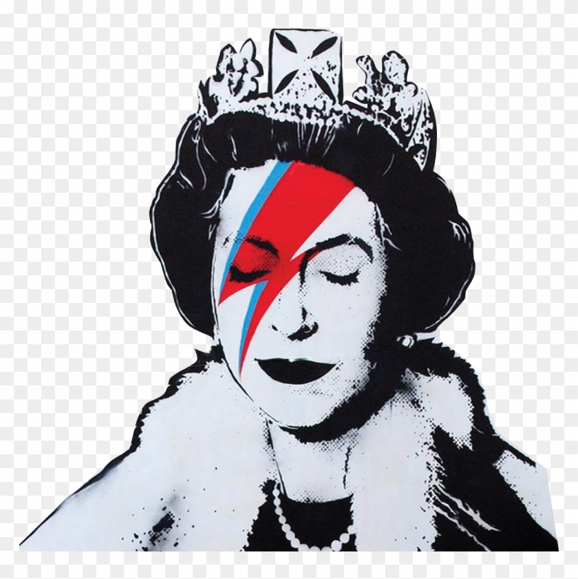 Queen - Banksy Queen Ziggy Stardust Clipart #812471