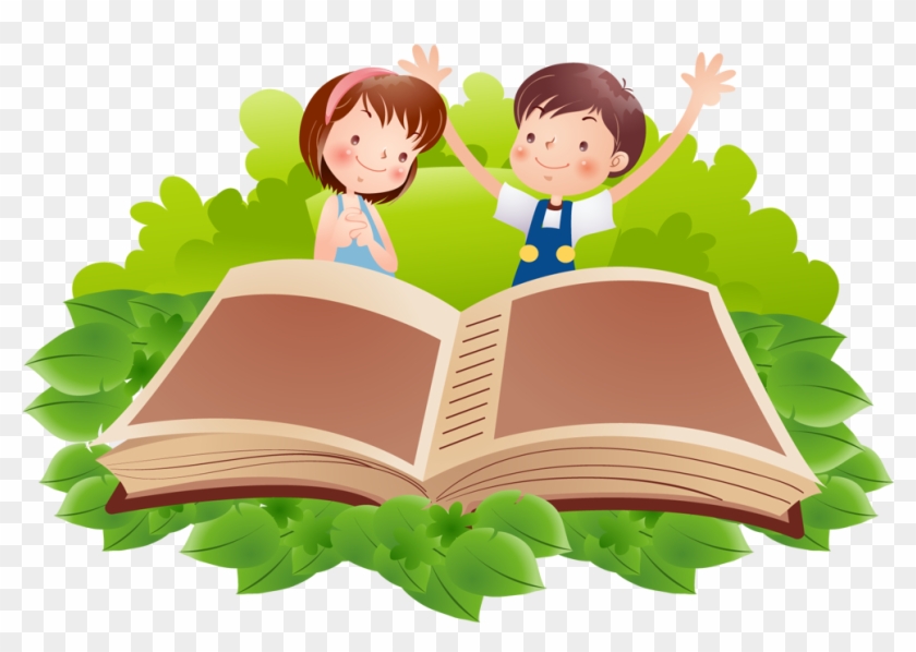 Reading Book Clip Art - ภาพ การ์ตูน เด็ก อ่าน หนังสือ - Png Download #812554