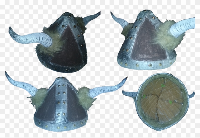2017 Halloween Viking Costume Helmet Collage - Bronze Sculpture Clipart