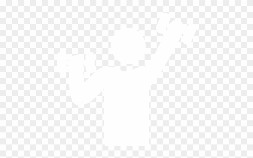 Exercise Icon White Png - Fitness Icon Png White Clipart #812956