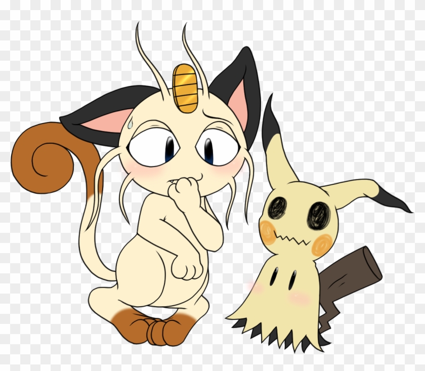“i Ship Team Rocket's Meowth And Mimikyu - Mimikyu X Meowth Clipart #813366