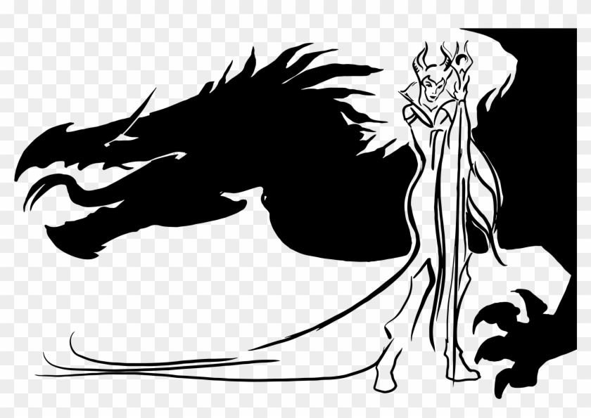Evil Queen And Dragon Silhouette Icons Png - Dragon Silhouette Clipart