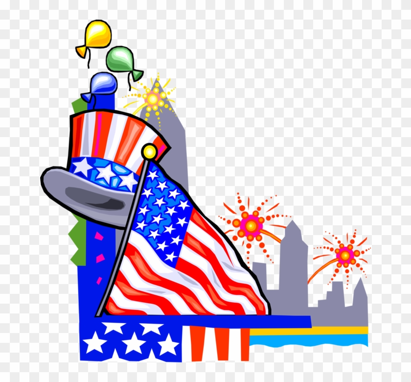 Vector Illustration Of Independence Day 4th Fourth - Fourth Of July Page Borders Clipart