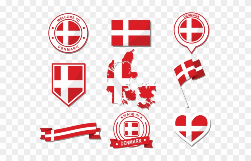 Danish Flag Vector Orangereebok - National Danish Flag Clipart #813577