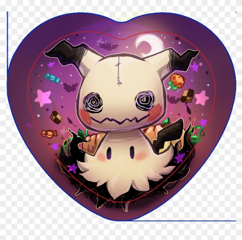 Mimikyu Heart Button - Cartoon Clipart #814124
