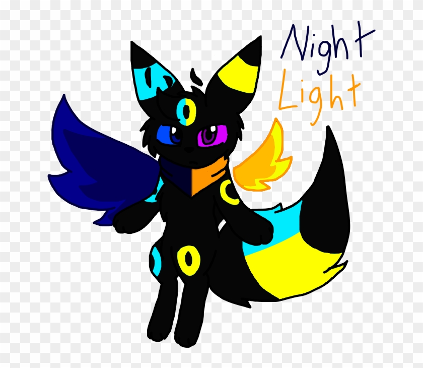 Nightlight The Winged Half Shiny Umbreon - Umbreon And Shiny Umbreon Clipart #814202