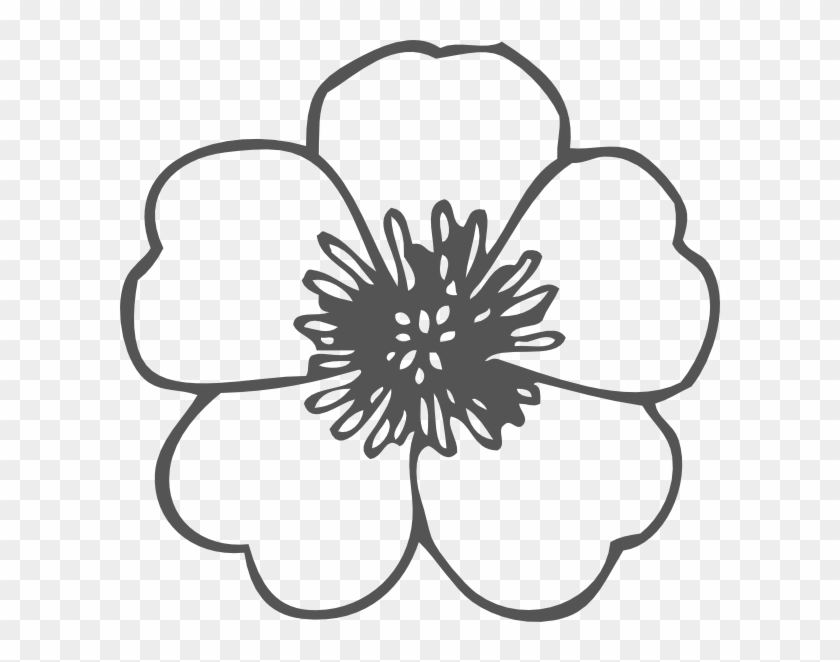 Small - Drawing Simple Poppy Flower Clipart