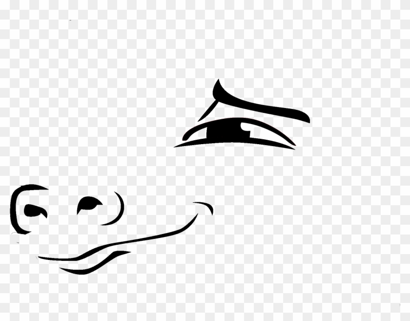 Clip Art White Black Black And White Mammal Vertebrate - Drawing - Png Download