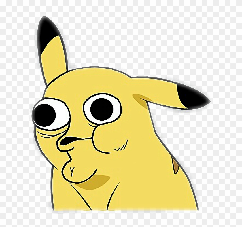 Derp Sticker - Pikachu Meme Face Png Clipart #815147