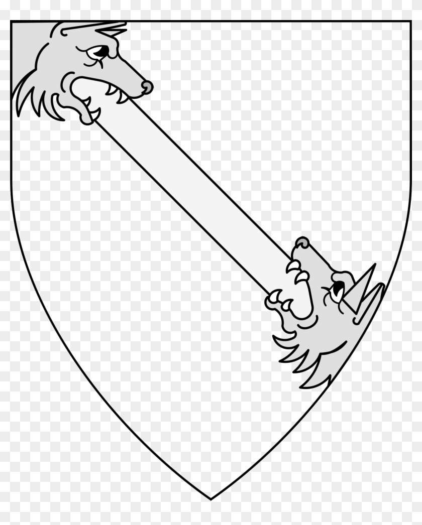 Bend Engouled By Wolves - Line Art Clipart #815280
