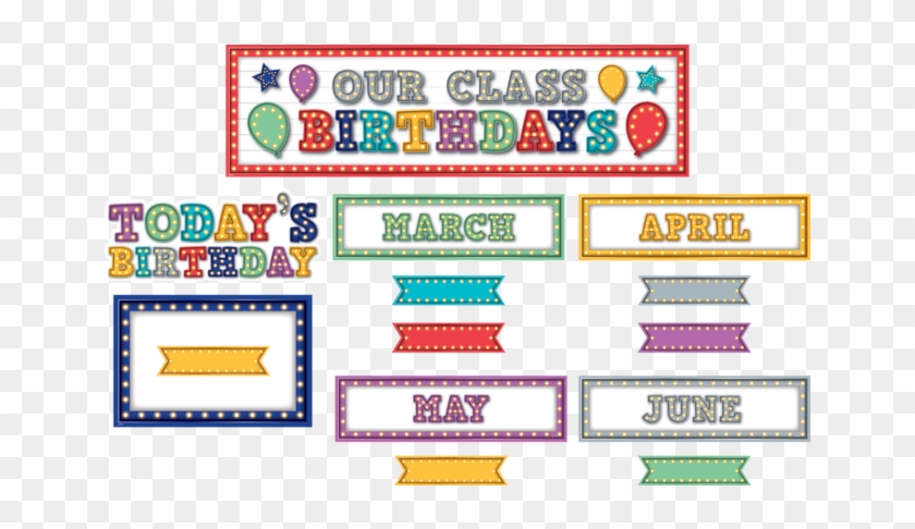 Marquee Our Class Birthdays Mini Bulletin Board - Students Birthday Bulletin Board Clipart